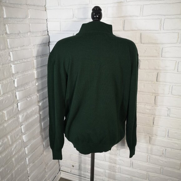 Antels Ladies Size 1X Dark Green Made in Hong Kong Mock Neck Sweater - Picture 2 of 9